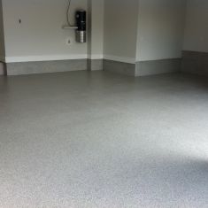 Coated all visible concrete