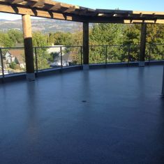 Waterproof system for rooftop patio